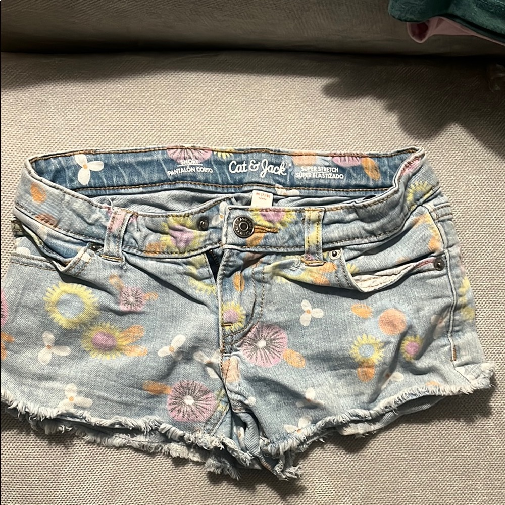 Cat & Jack Blue Distressed Jean Shorts